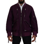Dsquared² Purple Polyester Full Zipper Bomber Jacket JKT3540-48
