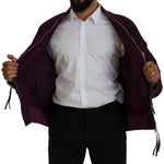 Dsquared² Purple Polyester Full Zipper Bomber Jacket JKT3540-48