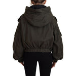 Dsquared² Green Cotton Hooded Cargo Button Jacket Dsquared² Black