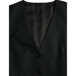 Dolce & Gabbana Black Wool Waistcoat Dress Formal Vest TSH851981-54