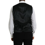 Dolce & Gabbana Black Wool Waistcoat Dress Formal Vest TSH851984-54