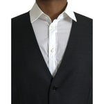 Dolce & Gabbana Black Wool Waistcoat Dress Formal Vest TSH851984-54