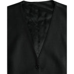 Dolce & Gabbana Black Wool Waistcoat Dress Formal Vest TSH851984-54