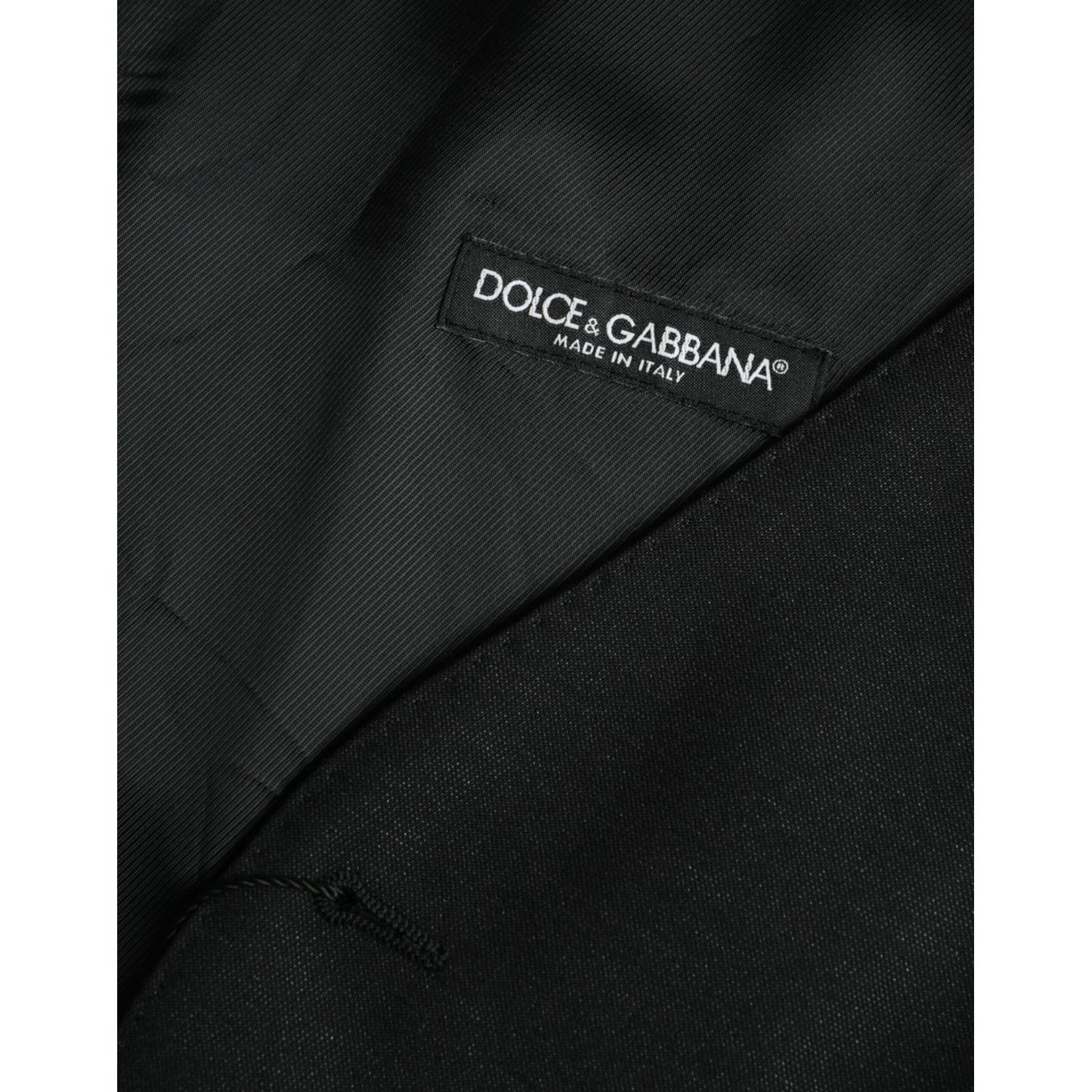 Dolce & Gabbana Black Wool Waistcoat Dress Formal Vest TSH851984-54