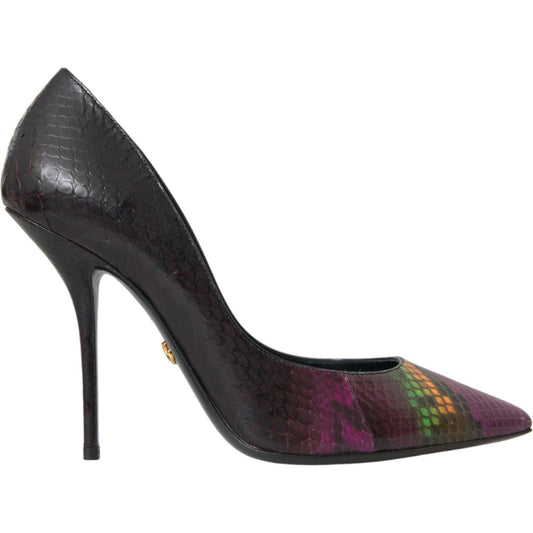 Dolce & Gabbana Multicolor Exotic Leather Heels Pumps Shoes Dolce & Gabbana Dark Slate Gray