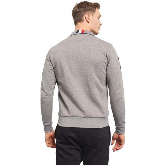 La Martina Gray Cotton Sweater La Martina Dark Gray