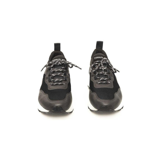 Cerruti 1881 Gray Leather Men Sneaker Cerruti 1881 Dark Slate Gray