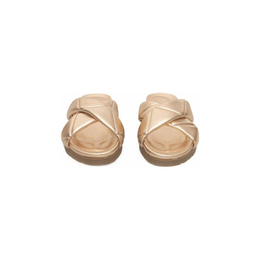 Cerruti 1881 Beige Sheepskin Women Sandal Cerruti 1881 Tan