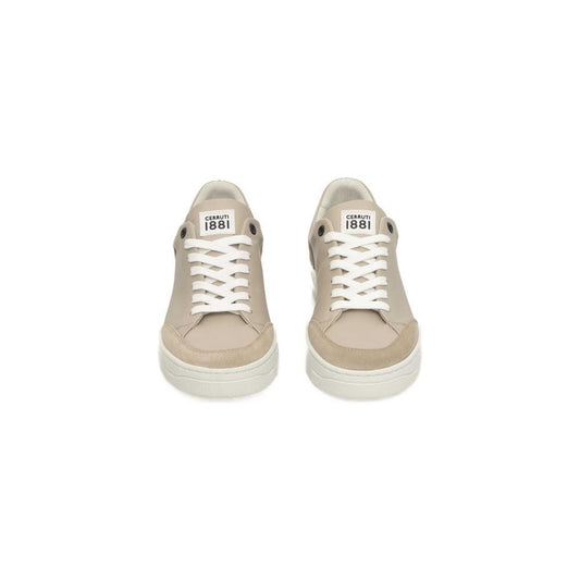 Cerruti 1881 Beige Leather Women Sneaker Cerruti 1881 Gray