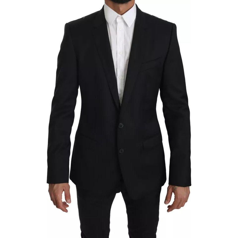 Dolce & Gabbana Black Slim Jacket Coat Blazer MARTINI KOS1622-46