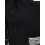 Dolce & Gabbana Black Cotton Hooded Logo Bomber Jacket JKT4014-46