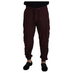 Dolce & Gabbana Bordeaux Cargo Jogger Trouser Cotton Pants Dolce & Gabbana Black