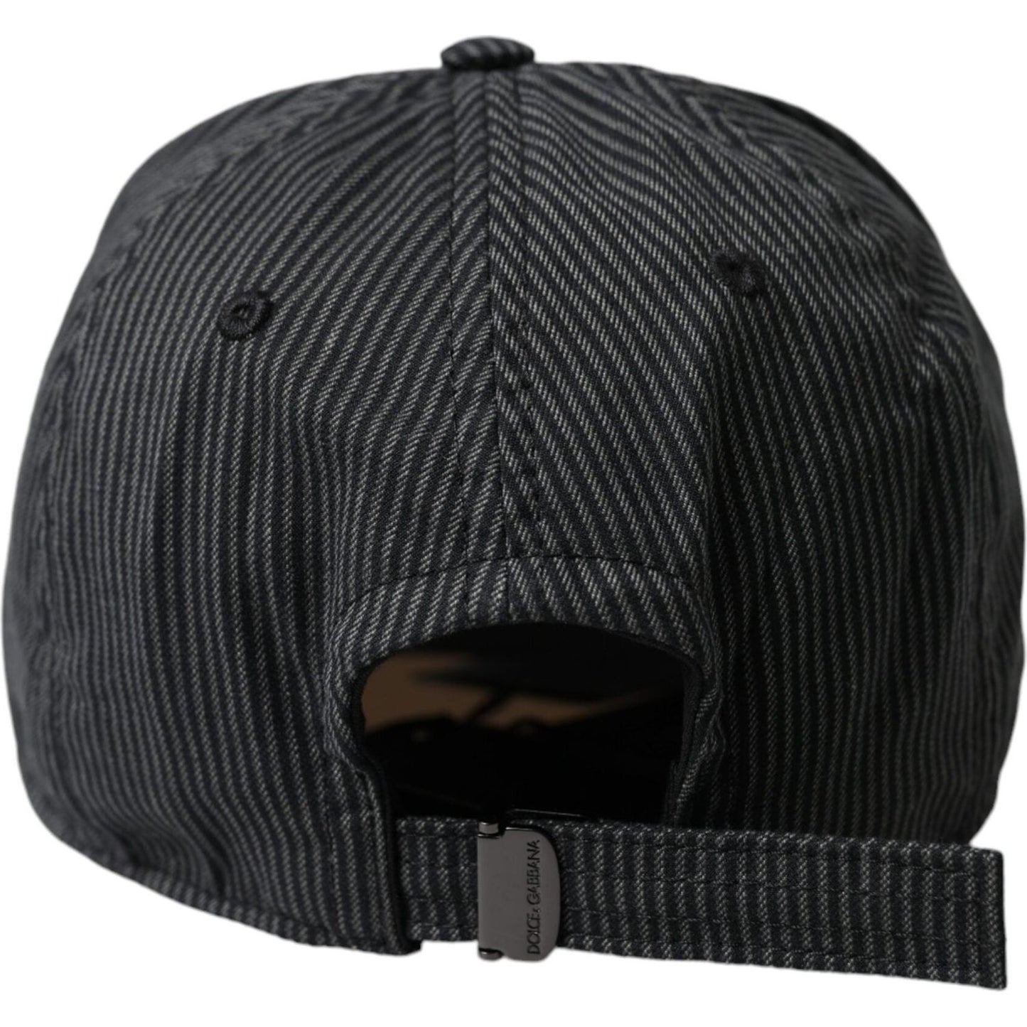Dolce & Gabbana Black Cotton Embellished Baseball Hat Men HAT9585-57