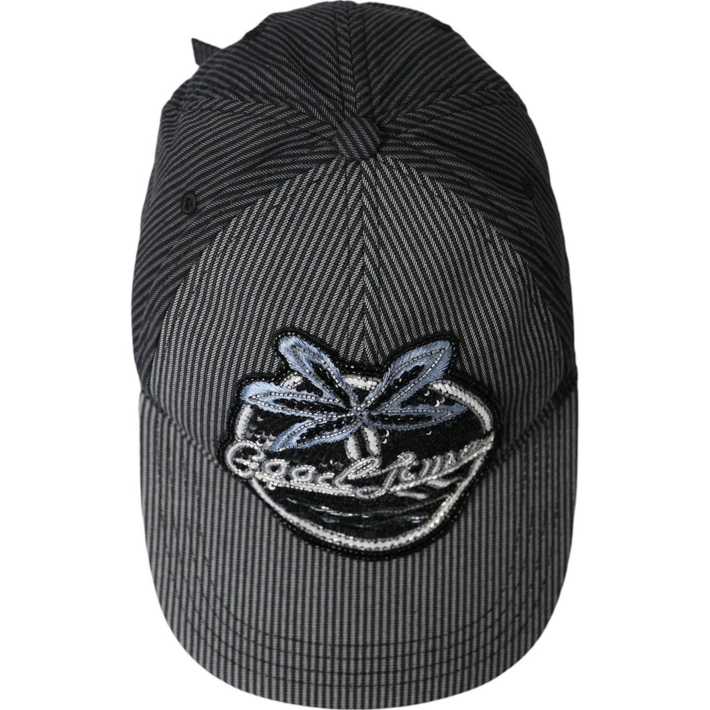 Dolce & Gabbana Black Cotton Embellished Baseball Hat Men HAT9585-57
