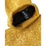 Dolce & Gabbana Gold Lurex Fantasia Mid Arm Length Gloves Dolce & Gabbana Goldenrod