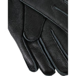 Dolce & Gabbana Black Deer Leather Wrist Length Gloves LB30148-9