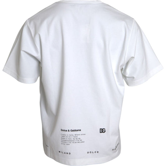 Dolce & Gabbana White Red Lips Print Cotton Men T-shirt Dolce & Gabbana Lavender