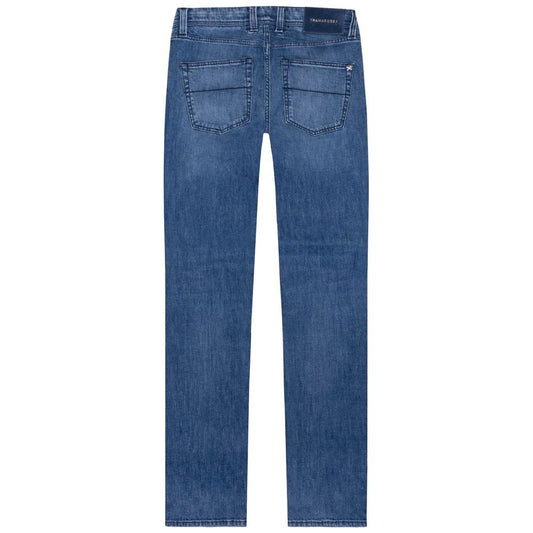 Tramarossa Blue Cotton Men's Jean Tramarossa Dark Slate Blue