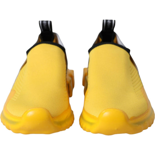 Dolce & Gabbana Yellow Sorrento Slip On Sneakers Women Shoes Dolce & Gabbana Goldenrod