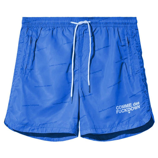 Comme Des Fuckdown Blue Polyester Men's Swim Shorts Comme Des Fuckdown Royal Blue