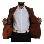 Dolce & Gabbana Bronze Monkey Print Silk Slim Jacket Blazer KOS2124-46
