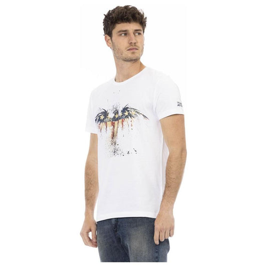 Trussardi Action White Cotton Men T-Shirt Trussardi Action Dark Slate Gray