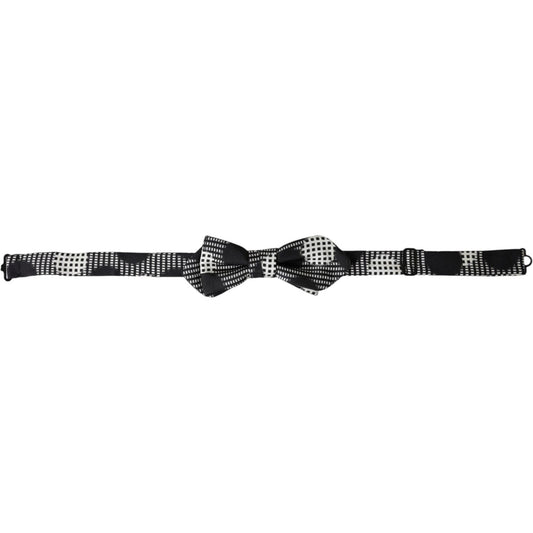 Dolce & Gabbana Multicolor Silk Polka Dot Adjustable Neck Men Papillon Bow Tie Dolce & Gabbana Light Gray