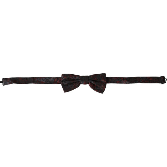 Dolce & Gabbana Multicolor Floral Silk Adjustable Neck Men Bow Tie Dolce & Gabbana Black