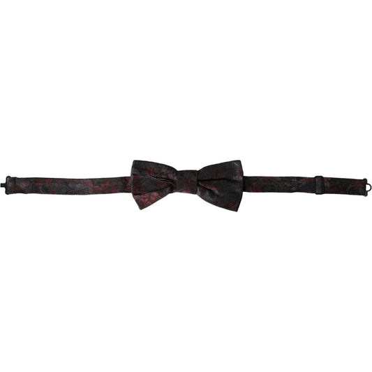 Dolce & Gabbana Red Black Floral Adjustable Neck Men Bow Tie Dolce & Gabbana Dark Slate Gray
