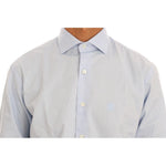 Cavalli Light Blue Cotton Slim Fit Dress Shirt TSH1486-5