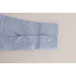 Cavalli Light Blue Cotton Slim Fit Dress Shirt TSH1486-5