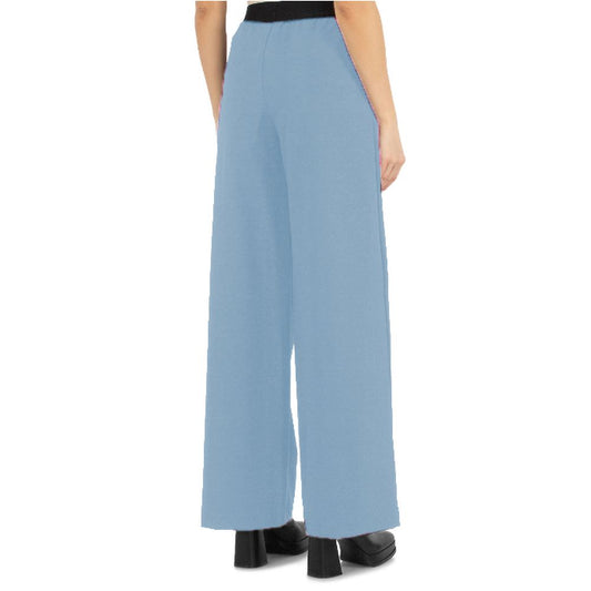 Comme Des Fuckdown Light Blue Polyester Women Palazzo Pants CO-13578-XS