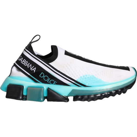 Dolce & Gabbana White Blue Slip On Sorrento Sneakers Shoes Dolce & Gabbana Lavender
