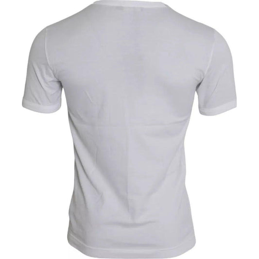 Dolce & Gabbana White King Of Love Round Neck Short Sleeves T-shirt Dolce & Gabbana Gray