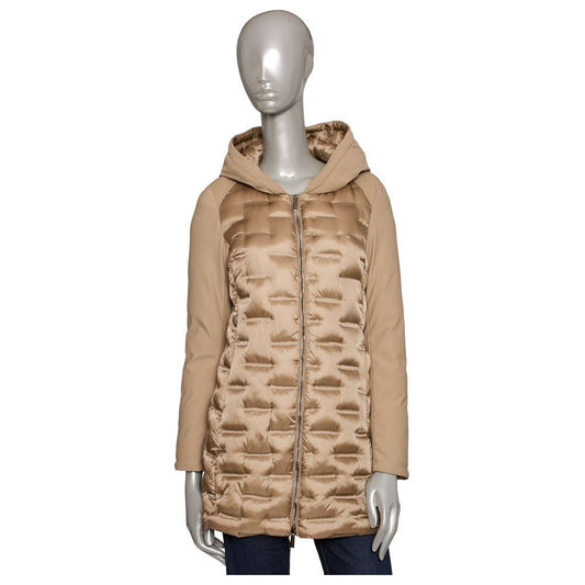 Baldinini Trend Beige Polyester Women Jacket Baldinini Trend Rosy Brown