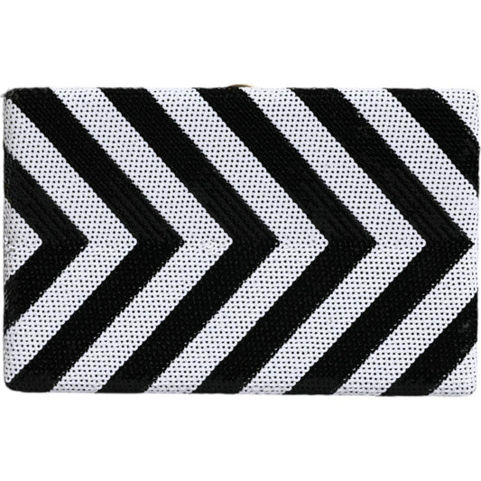 Dolce & Gabbana Black White Gold Frame Clutch Evening Party Purse Bag Dolce & Gabbana Black