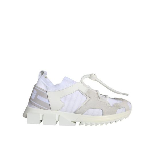 Dolce & Gabbana White Mesh Sorrento Trekking Sneakers Shoes