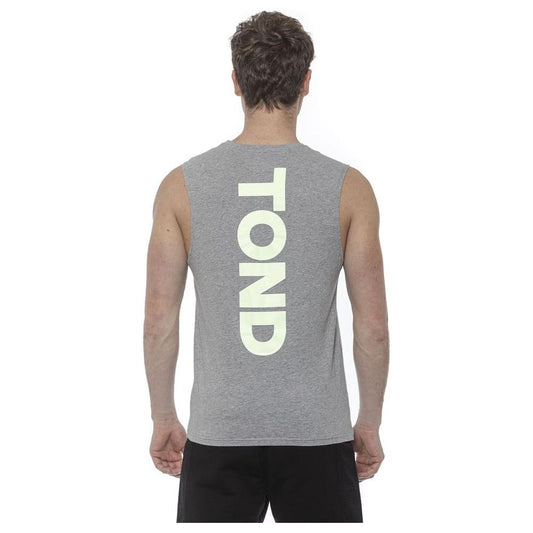 Tond Gray Cotton Men's Tank Top Tond Rosy Brown