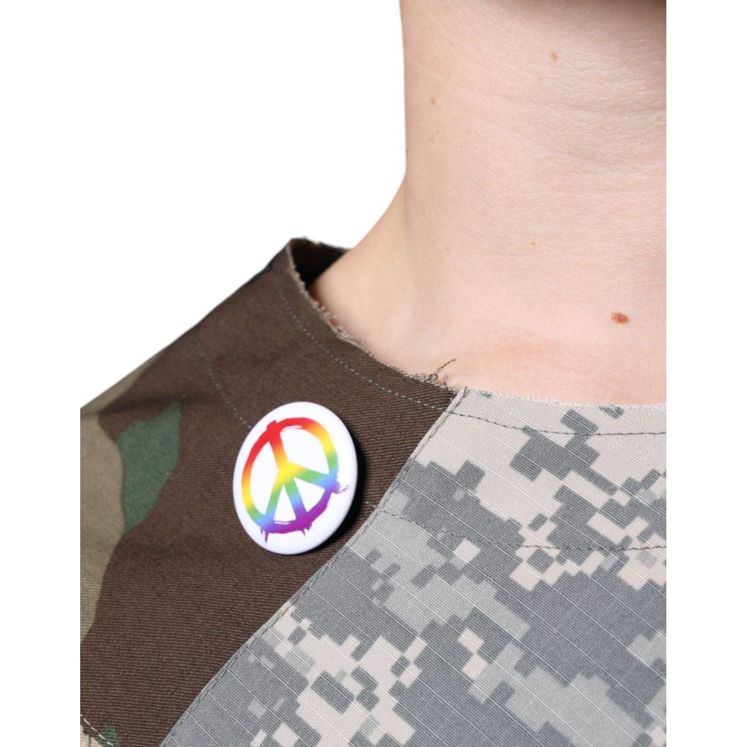 Dolce & Gabbana Multicolor Camouflage Patchwork DG Royal T-shirt