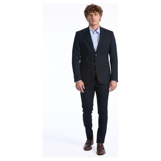 Baldinini Trend Blue Wool Men Suit Baldinini Trend Dark Slate Gray