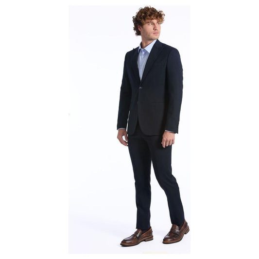Baldinini Trend Blue Wool Men Suit Baldinini Trend Dark Slate Gray