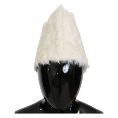 Dolce & Gabbana White Xiangao Lamb Fur Beanie
