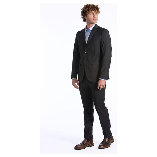Baldinini Trend Gray Wool Men Suit Baldinini Trend Dark Slate Gray