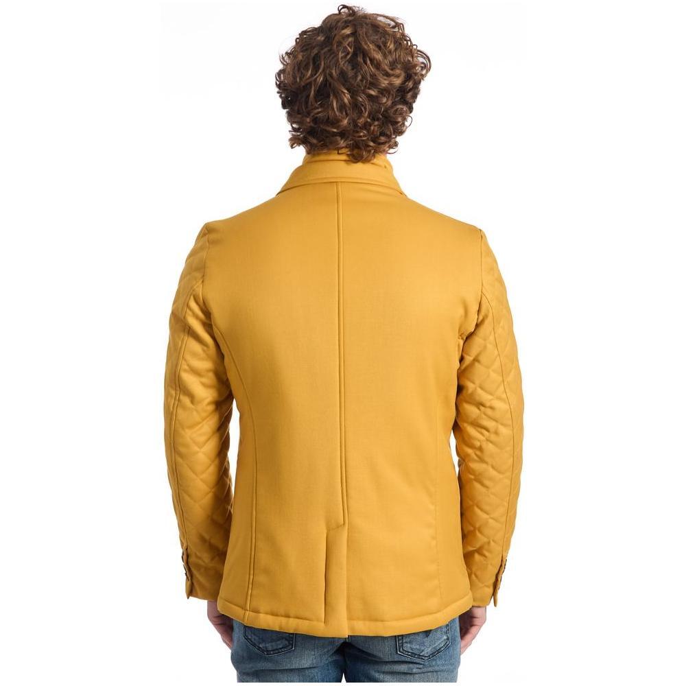 Roberto Pepe Luxury Yellow Wool Men's Jacket