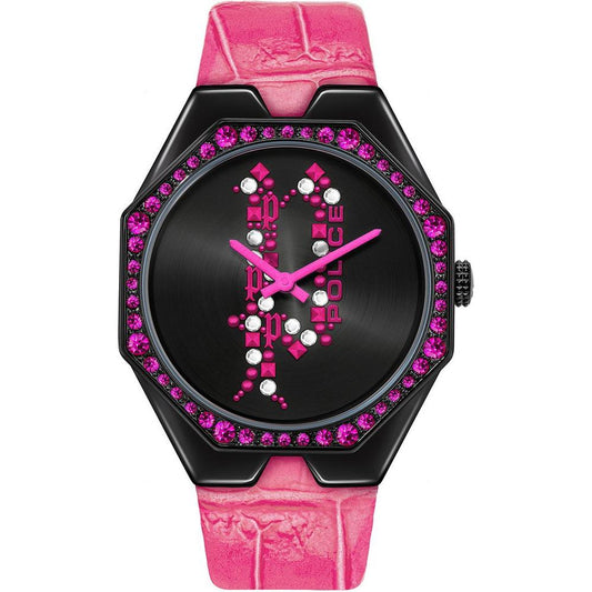 Police Multicolor Leather Watch Police Pale Violet Red