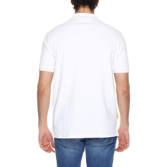 Suns White Cotton Polo Shirt Suns White Smoke