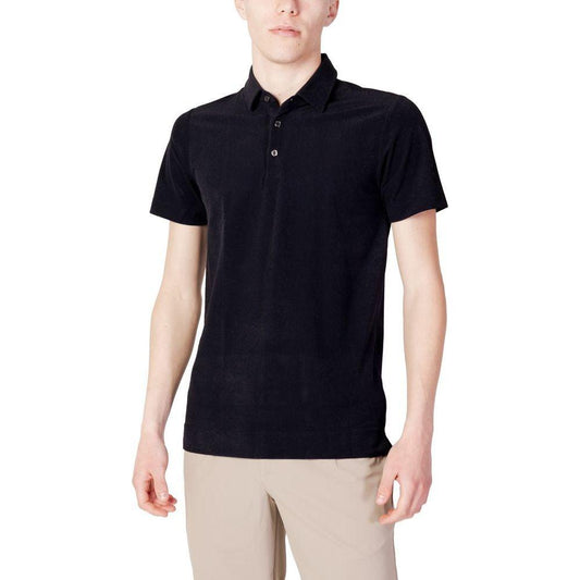 Suns Black Polyester Polo Shirt Suns Light Gray