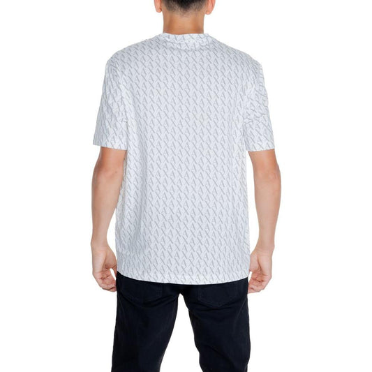 Armani Exchange White Cotton T-Shirt Armani Exchange Light Gray