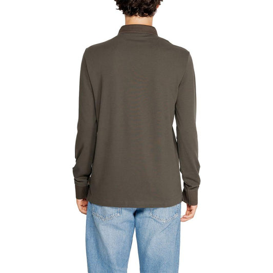 Armani Exchange Green Cotton T-Shirt Armani Exchange Dark Olive Green