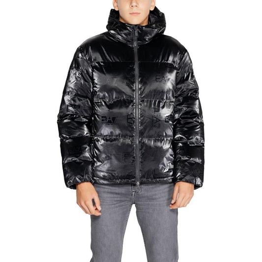 EA7 Emporio Armani Black Polyester Jacket EA7 Emporio Armani Dark Slate Gray